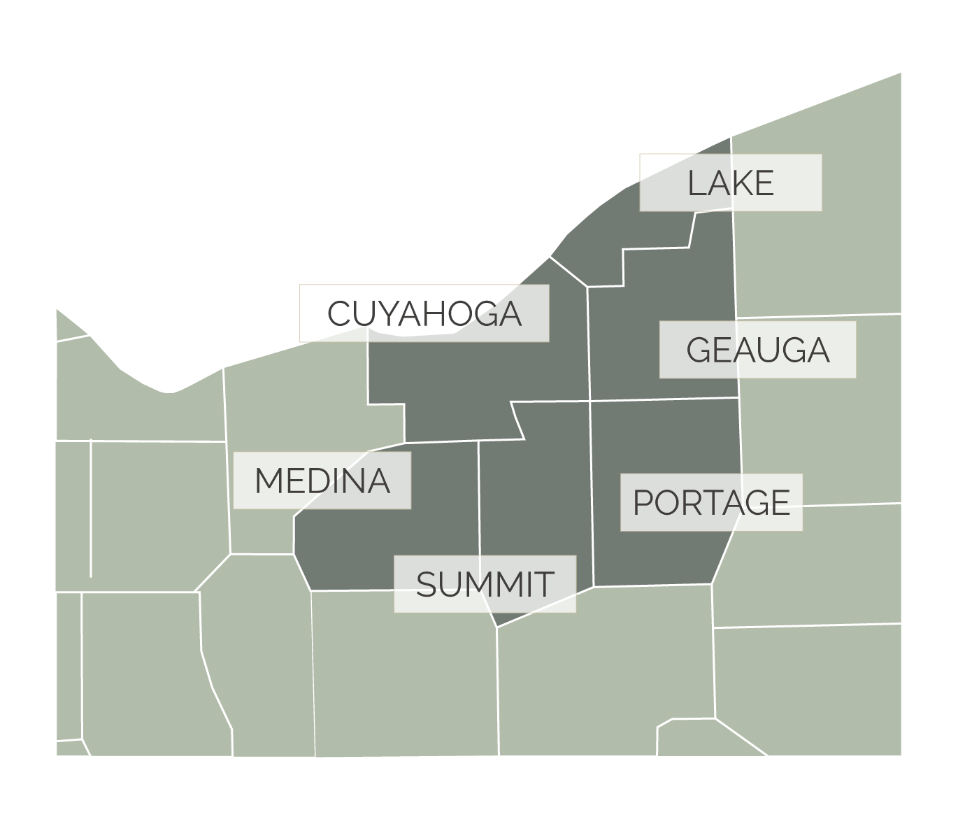 Ohio Counties map